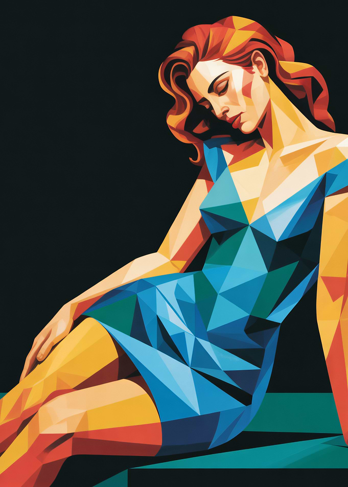 Modern Cubism Woman