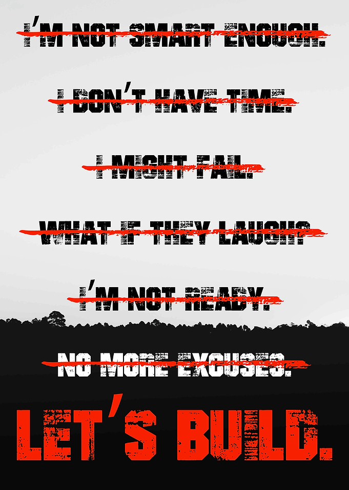 Motivational Text Art: Let's Build