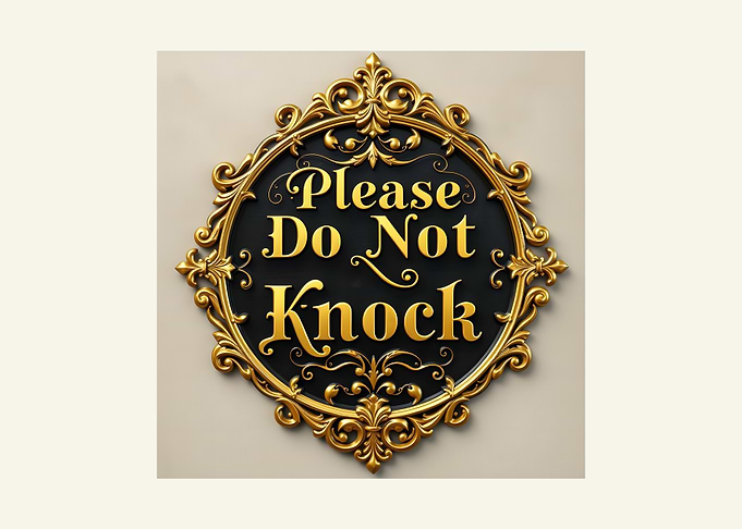 Please Do Not Knock Sign