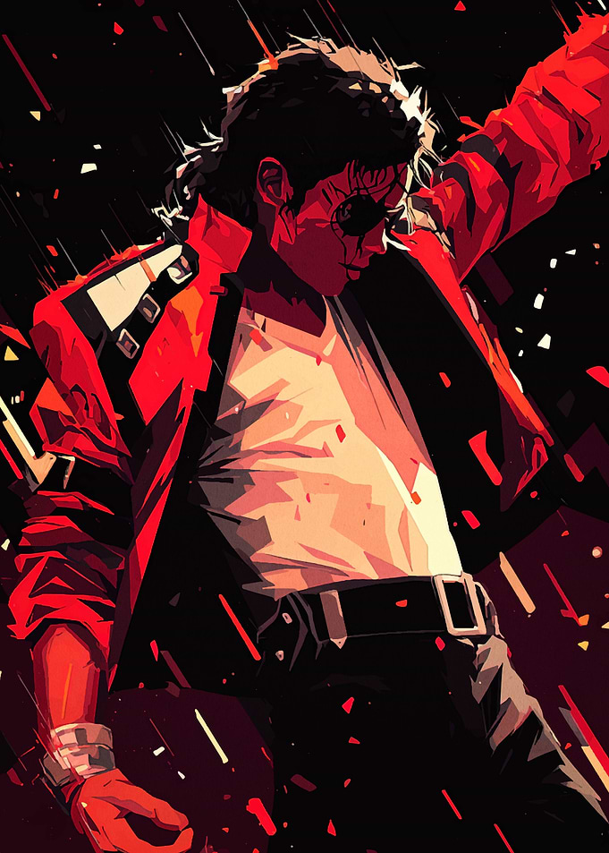 Michael Jackson Red Jacket Digital Art