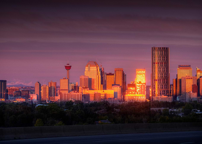 Calgary Skyline at Sunrise