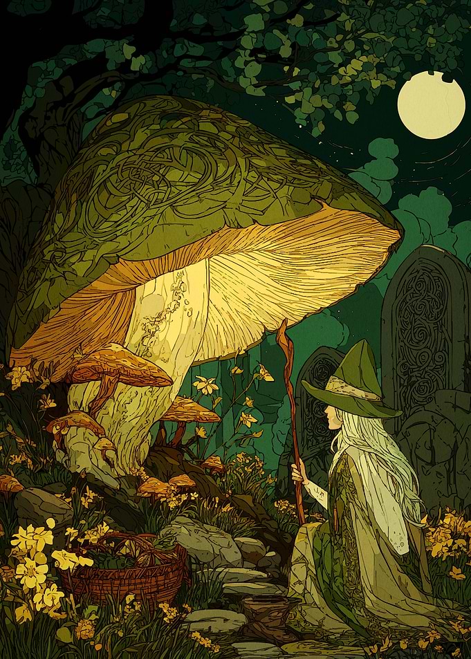 Mushroom Witch Forest Glade