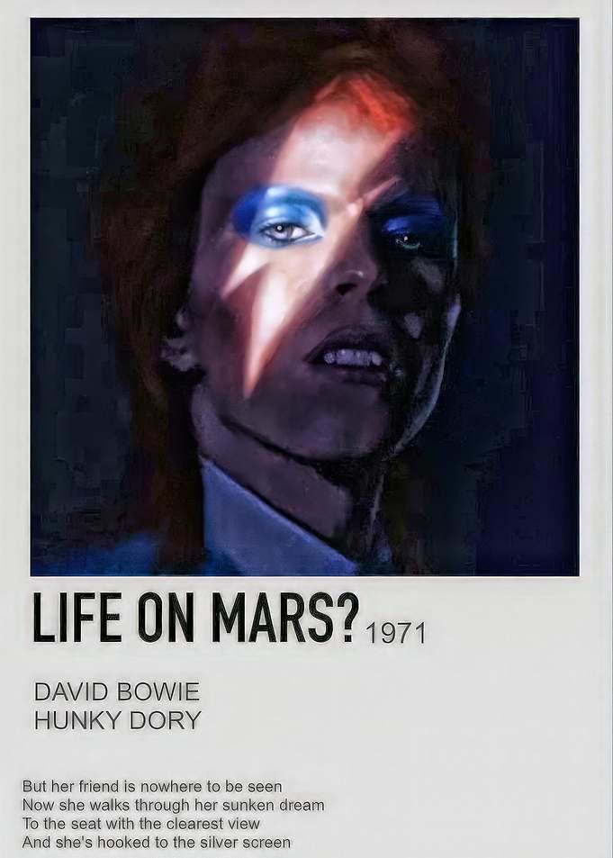 David Bowie Life on Mars Poster