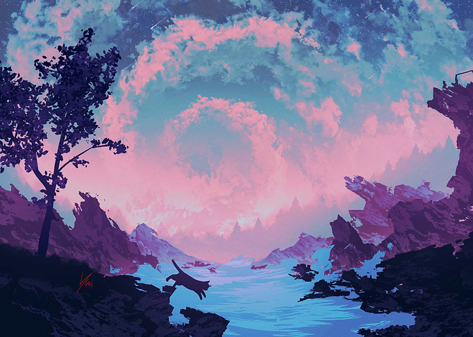 Cat Leap Landscape