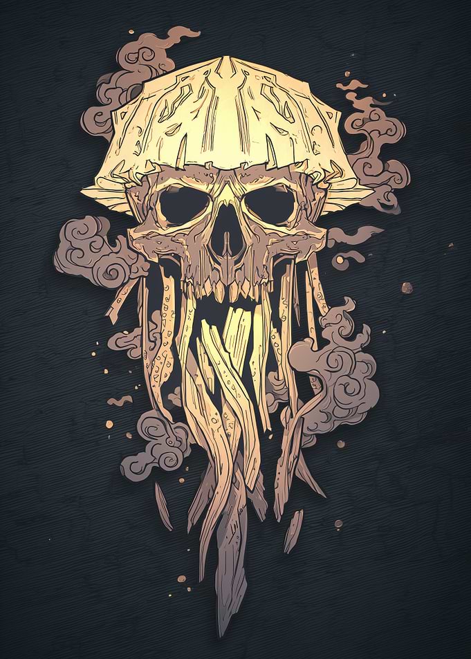 Skull Jellyfish and Smoke