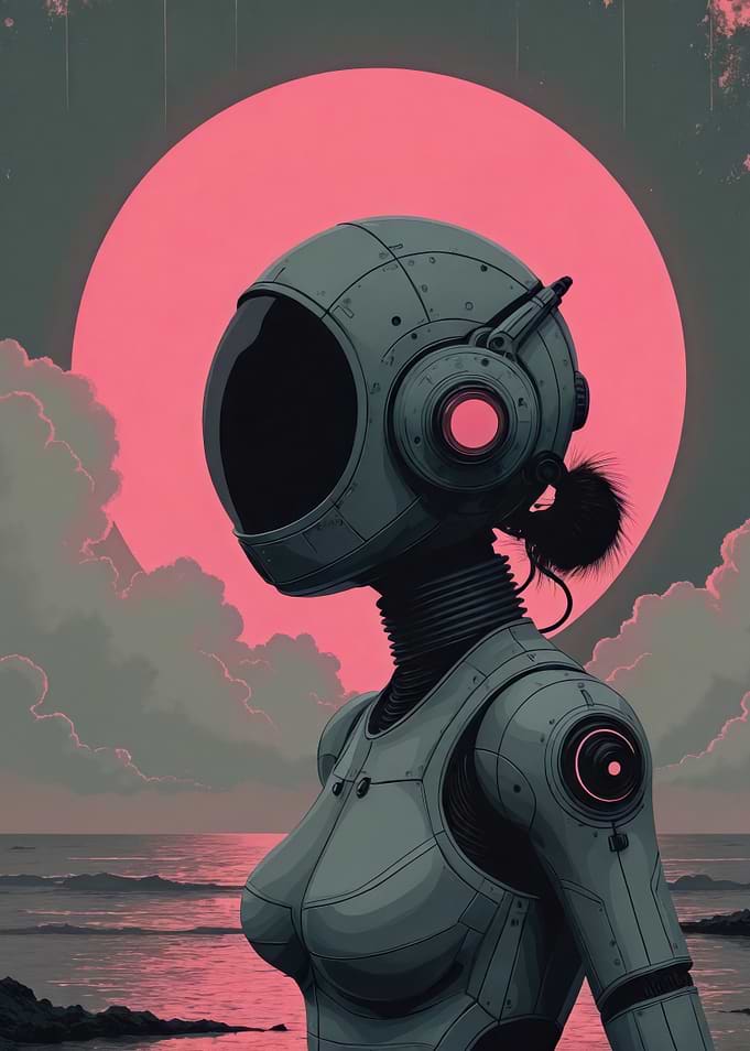 Retro Astronaut Woman