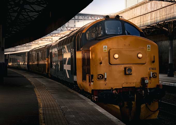 Class 37 Diesel Locomotive at Aberdeen station