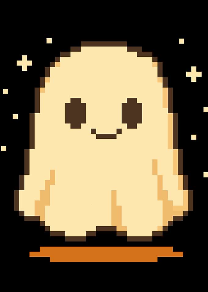 Cute Pixel Art Ghost