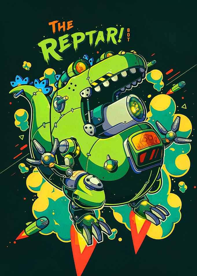 The Reptar Bot Illustration