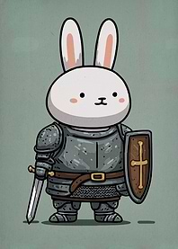 Cartoon Rabbit Knight