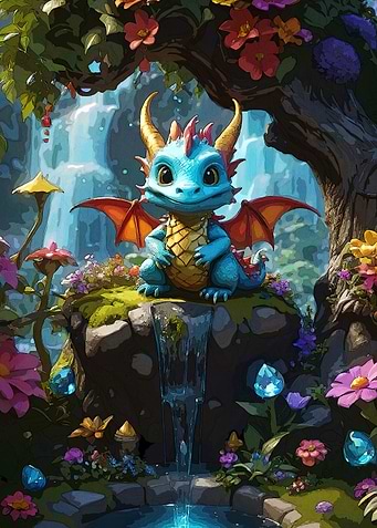 Cute Dragon Fantasy Garden