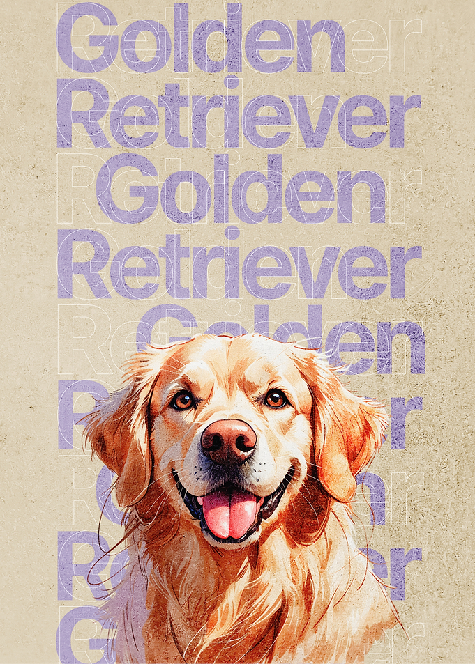 Golden Retriever Dog Poster