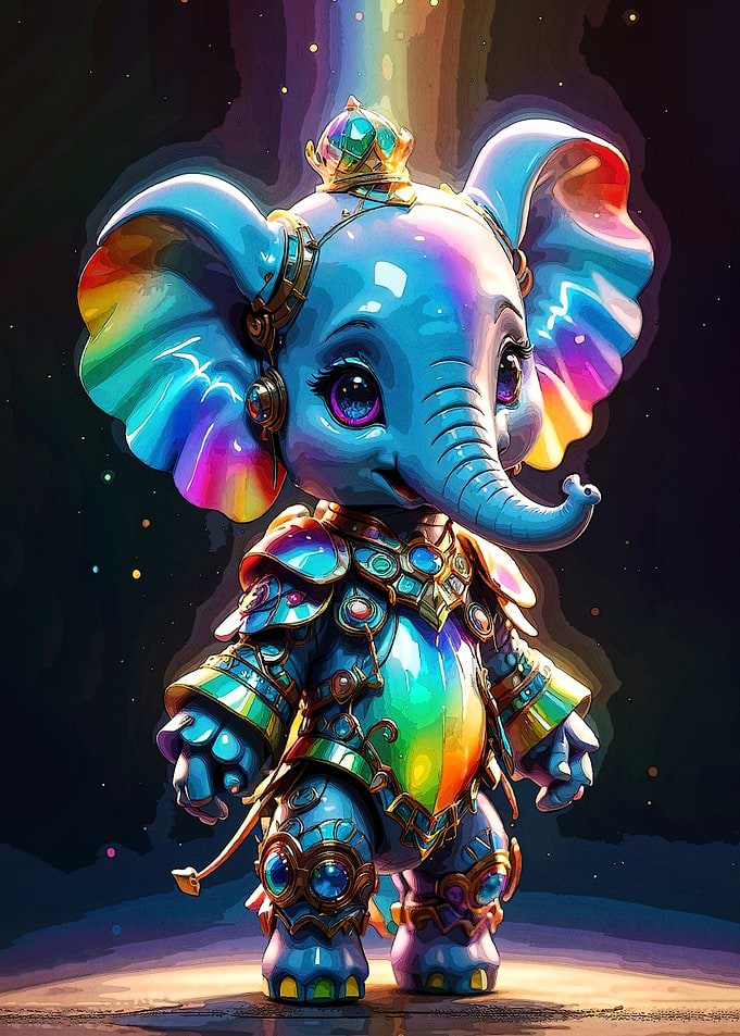 Rainbow Elephant Armor