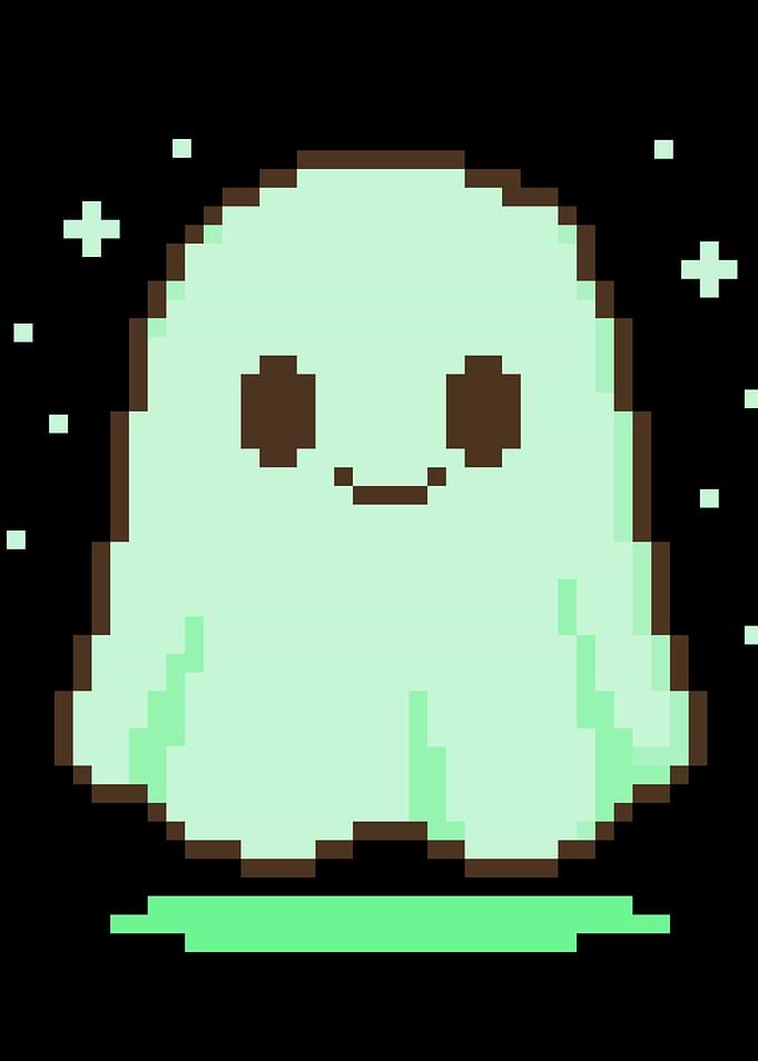 Cute Pixel Art Ghost