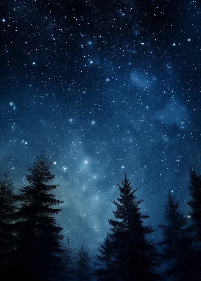 Starry Night Forest