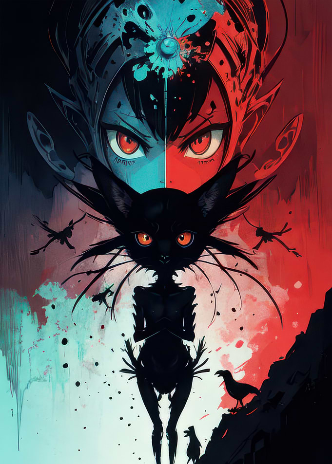 Eerie Anime Cat Creature