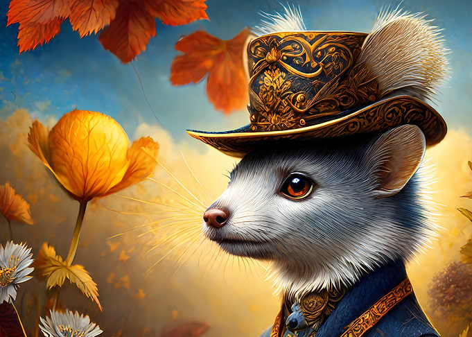 Dapper Mouse in Autumnal Splendor