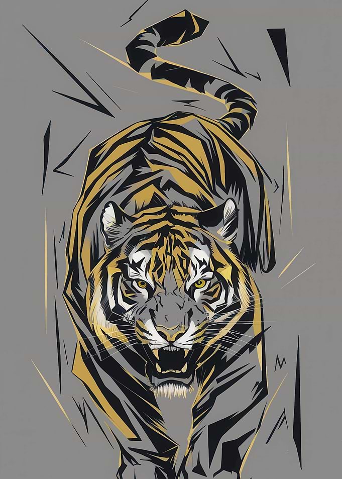 Stylized Tiger Illustration