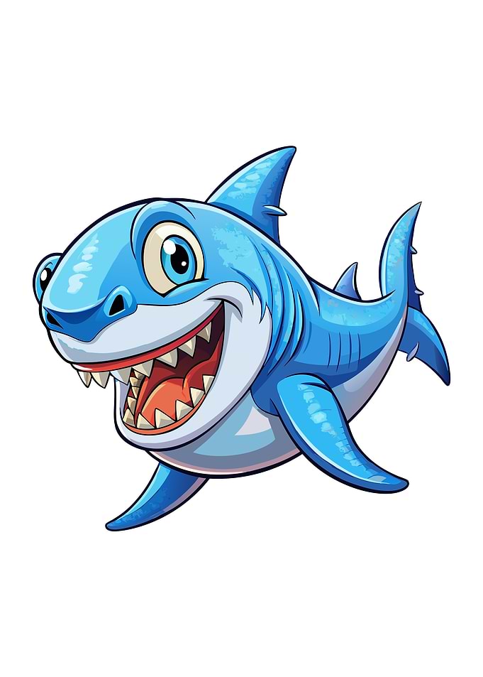 Cartoon Shark Smiling