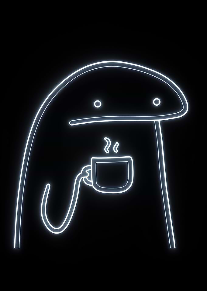 Florkofcows Coffee Neon