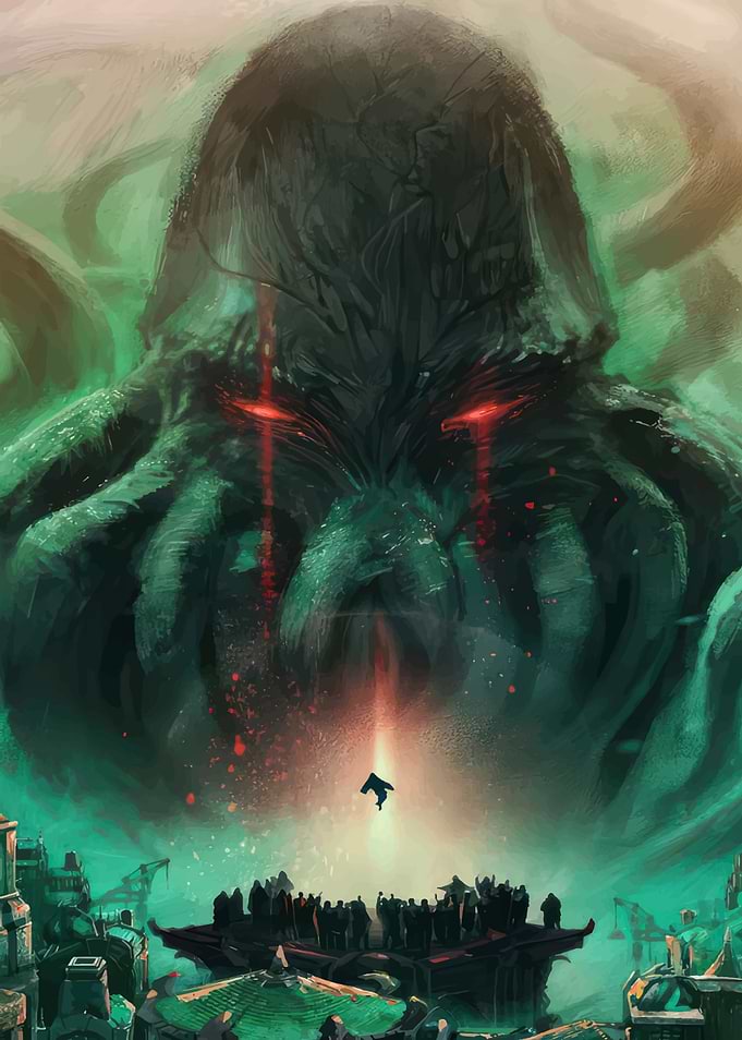 Cthulhu Rising Over City