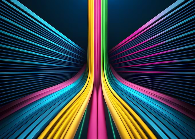Colorful Abstract Lines Perspective