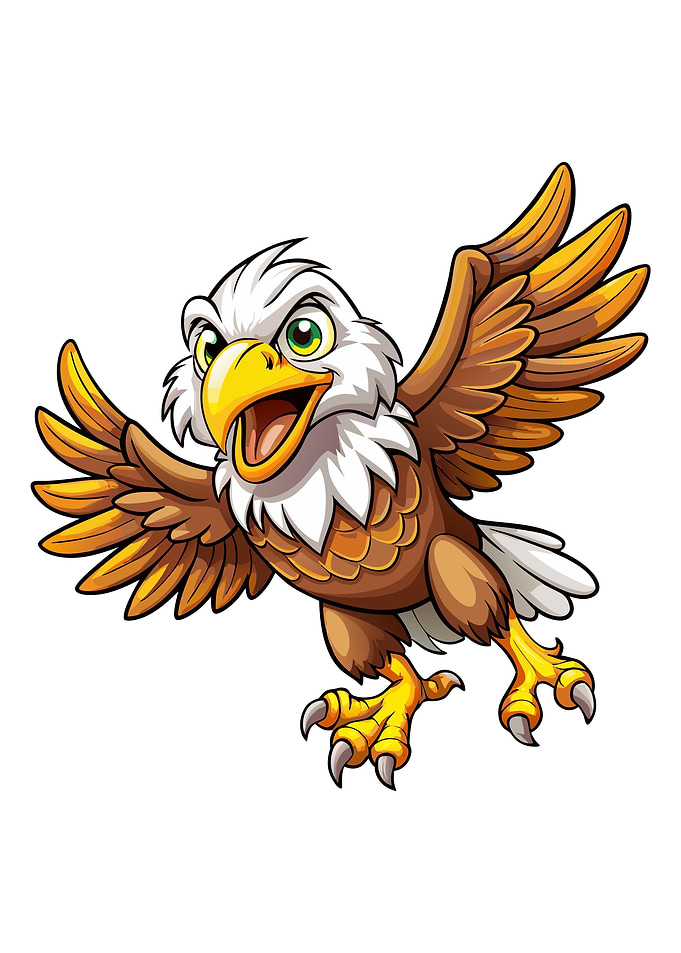 Cartoon Eagle Flying