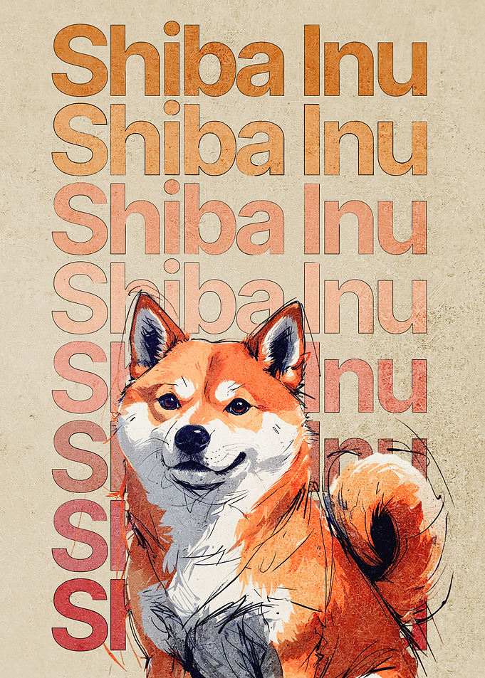 Shiba Inu Dog Poster