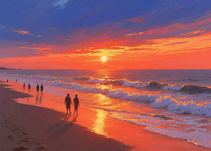 Sunset Beach Walk