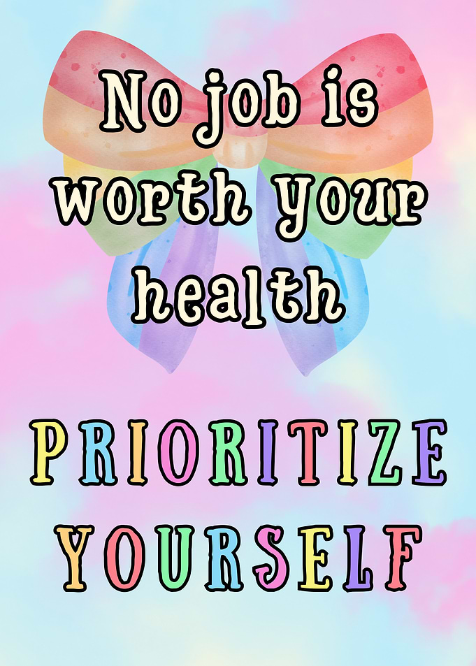 Prioritize Yourself Inspirational Art
