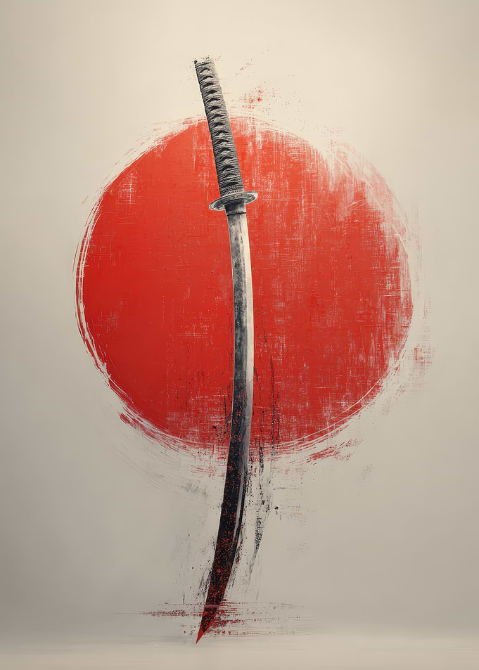 Katana and Rising Sun
