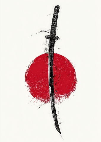 Katana and Rising Sun