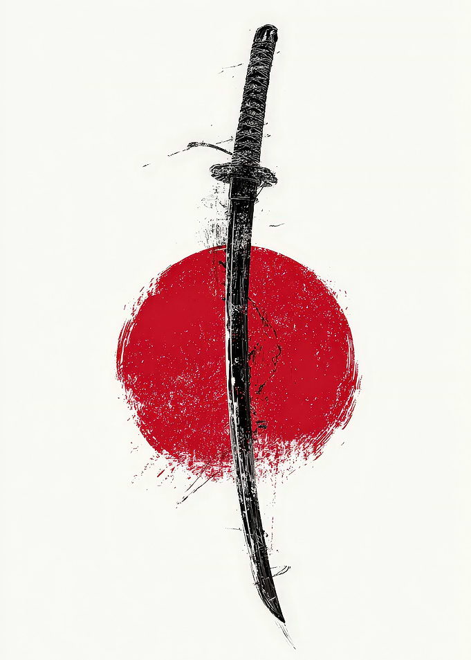 Katana and Rising Sun