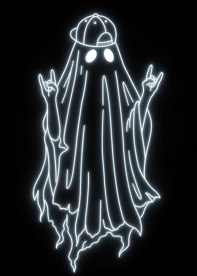 Cool Ghost with Cap