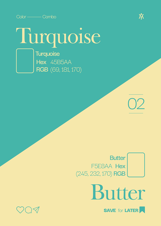 Turquoise and Butter Color Palette