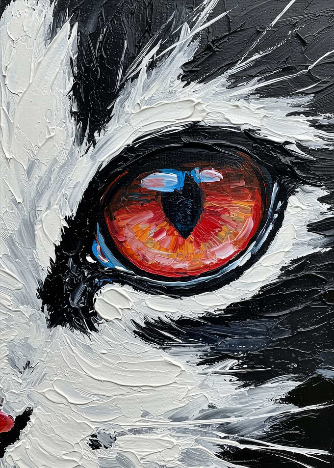 Cat Eye Close-Up Painting