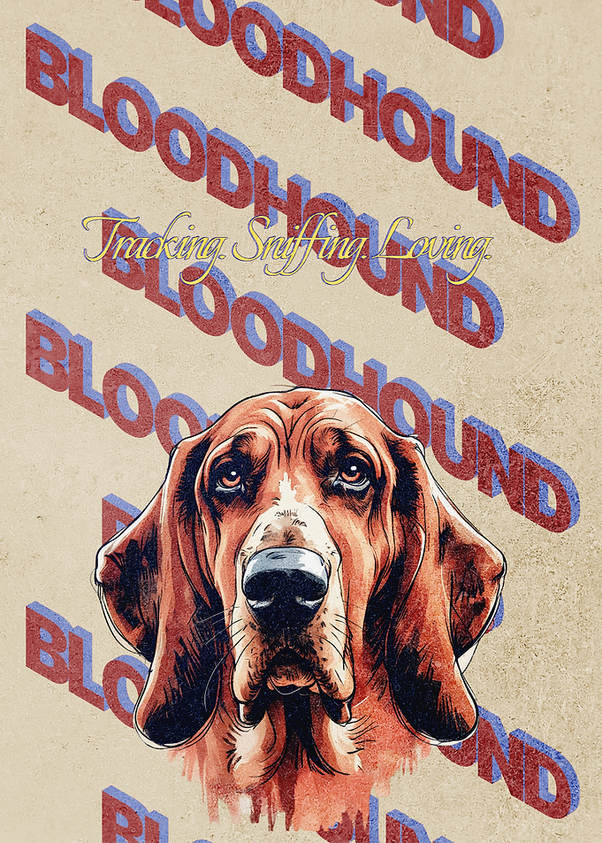 Bloodhound Dog Poster