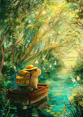 Capybara's Forest River Journey