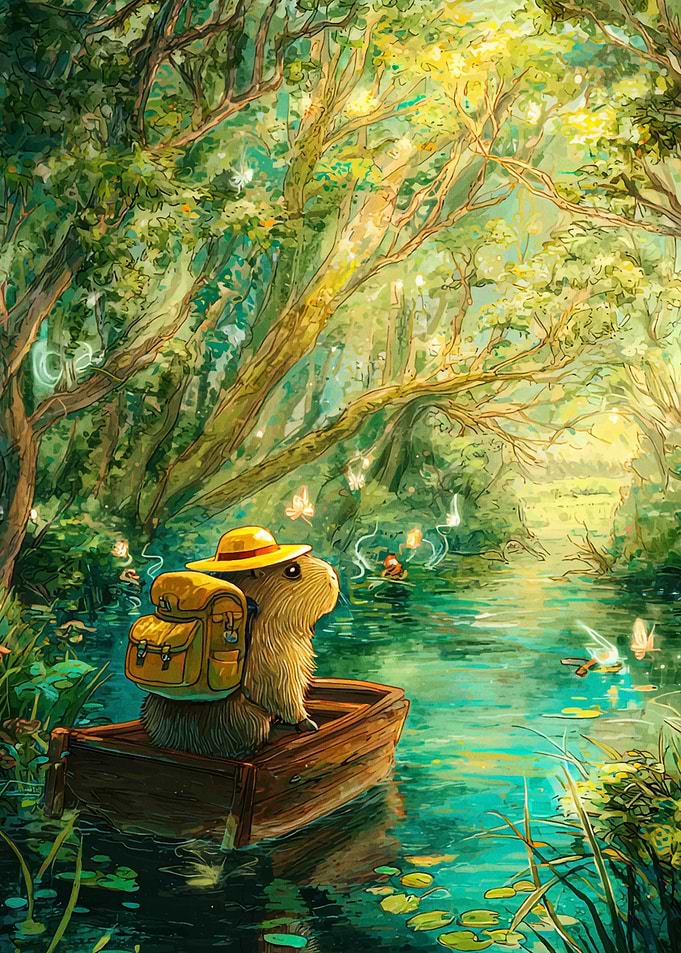 Capybara's Forest River Journey