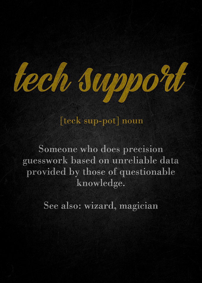 Tech Support Definition Art