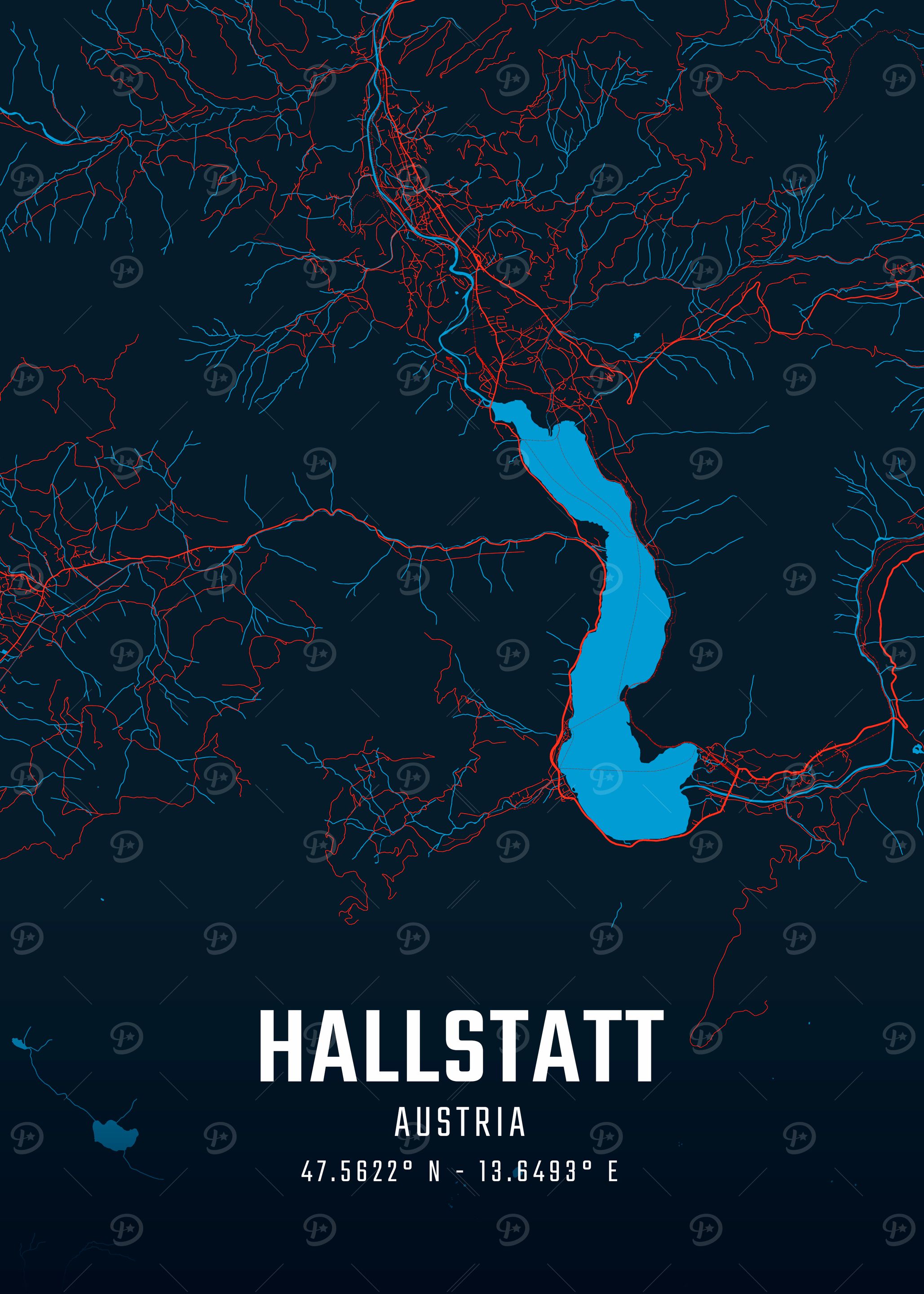 Hallstatt City Map