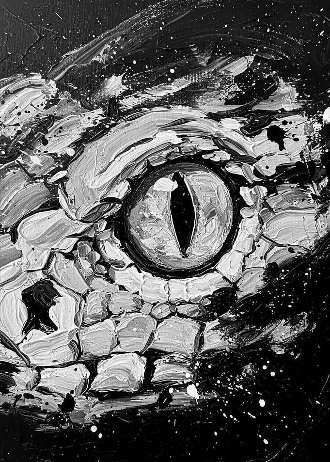 Monochrome Snake Eye Painting