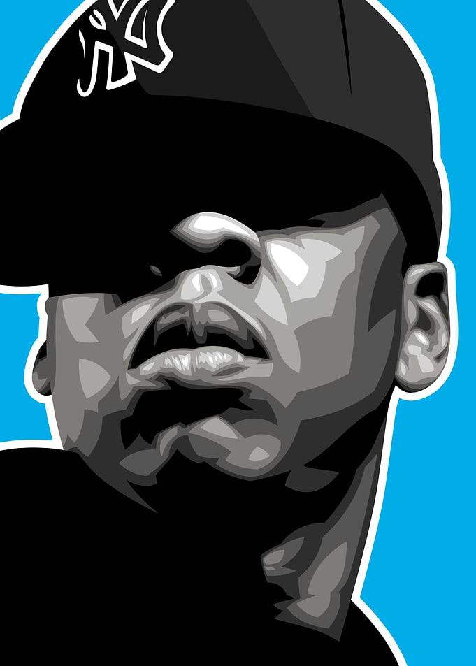 Jay-Z Portrait with Yankees Cap