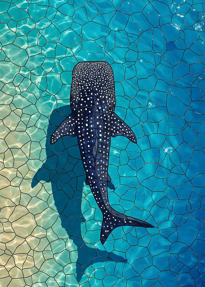 Whale Shark Stained Glassed
