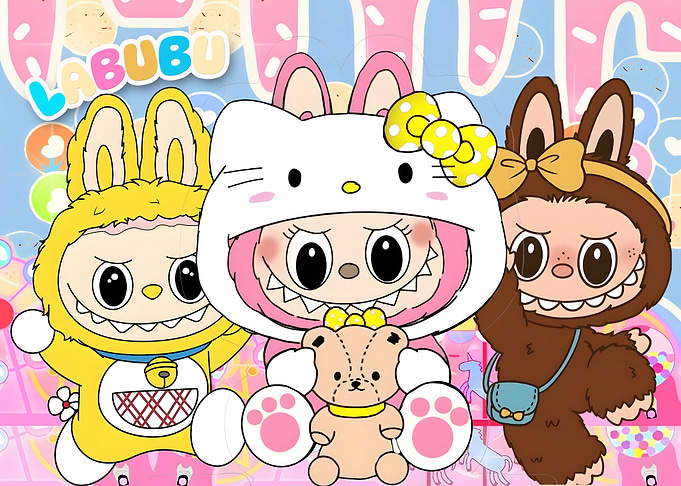 Labubu characters in costume