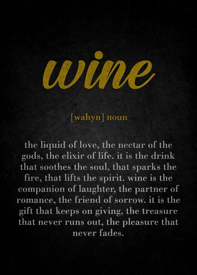 Wine Definition Art Print