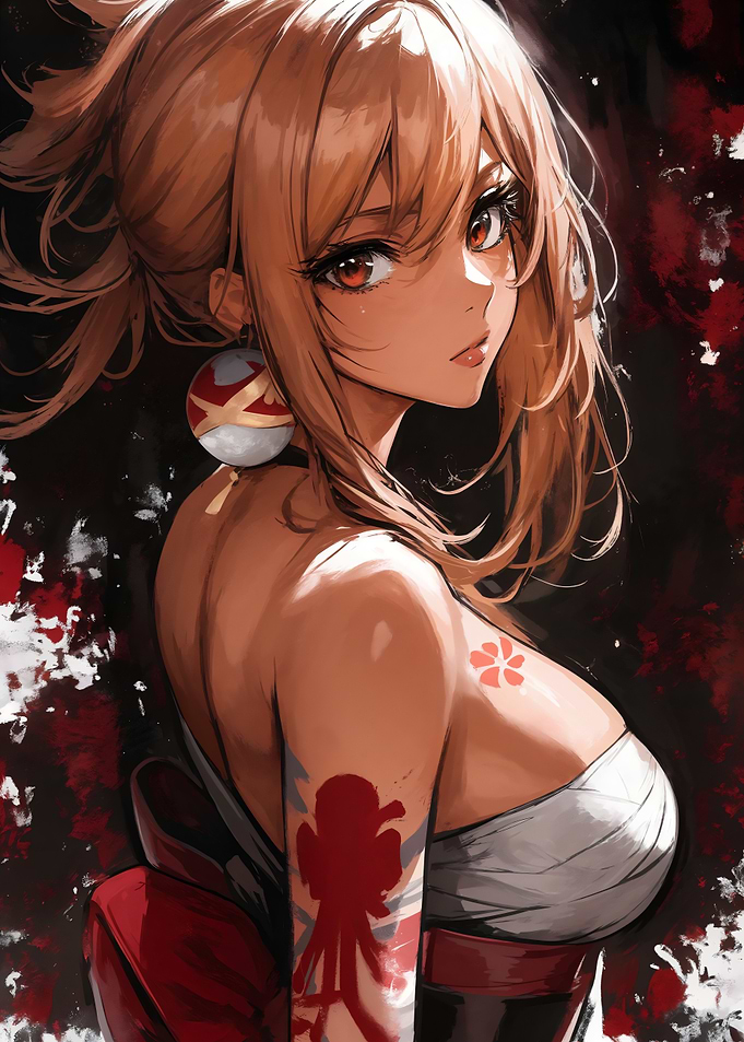 Anime Fireworks Girl