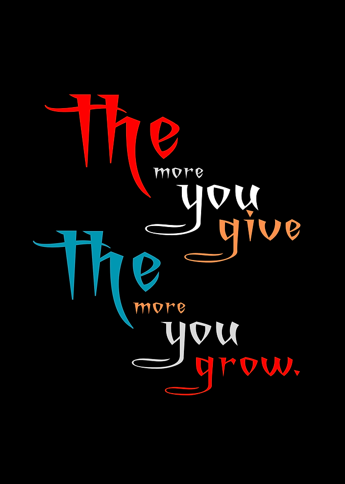 The More You Give Typography