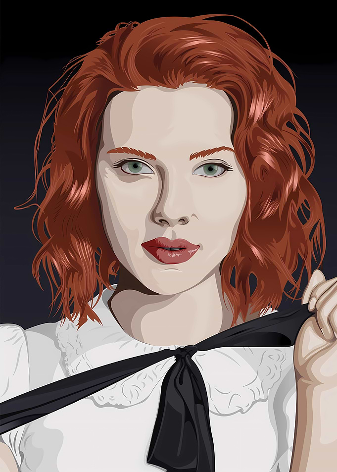 Scarlett Johansson Portrait Pixel Art