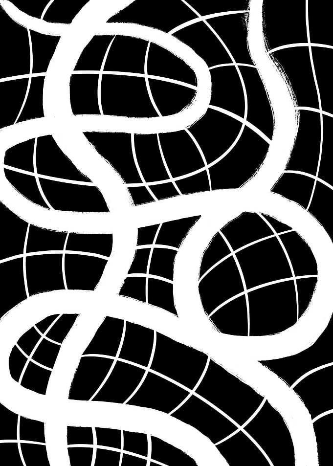 Abstract black and white lines